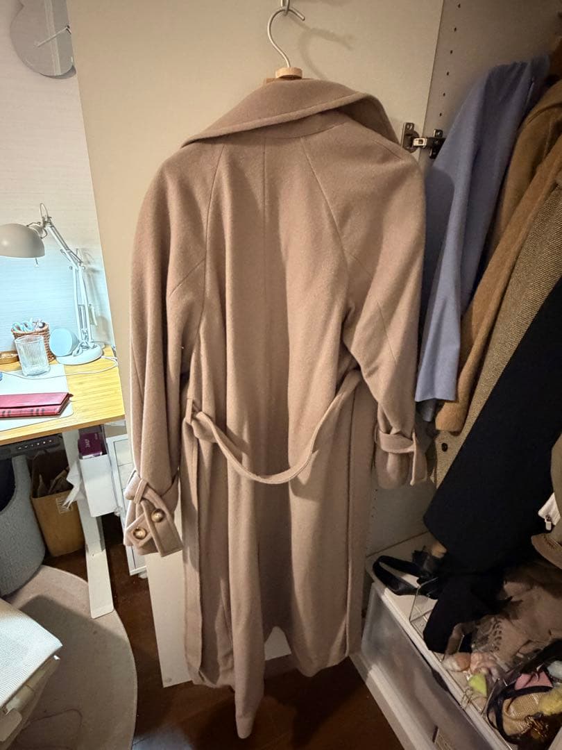 スナイデルsnide モカ　カシミヤウール　ロングコート