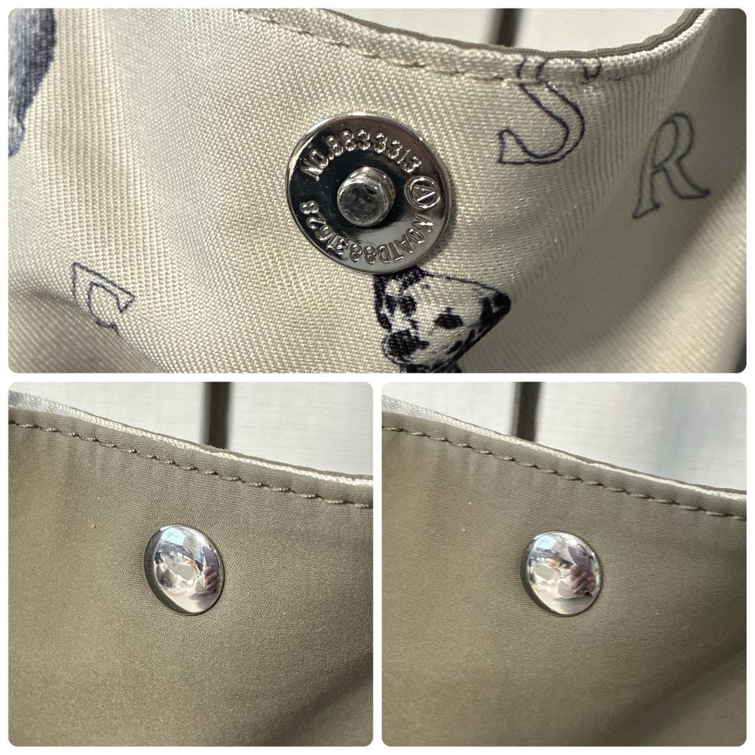 ほぼ新品 BEARDSLEY×sampo♡DogプリントBAG カーキ 2way