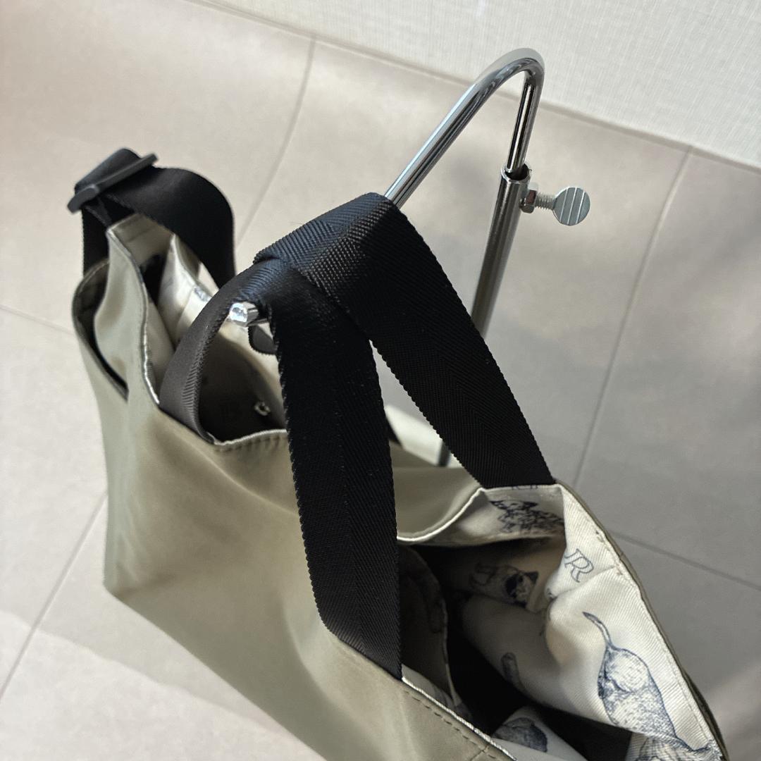 ほぼ新品 BEARDSLEY×sampo♡DogプリントBAG カーキ 2way