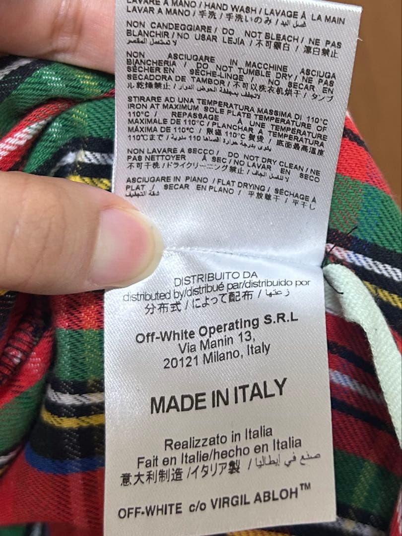 off-White ⭐︎チェックシャツ