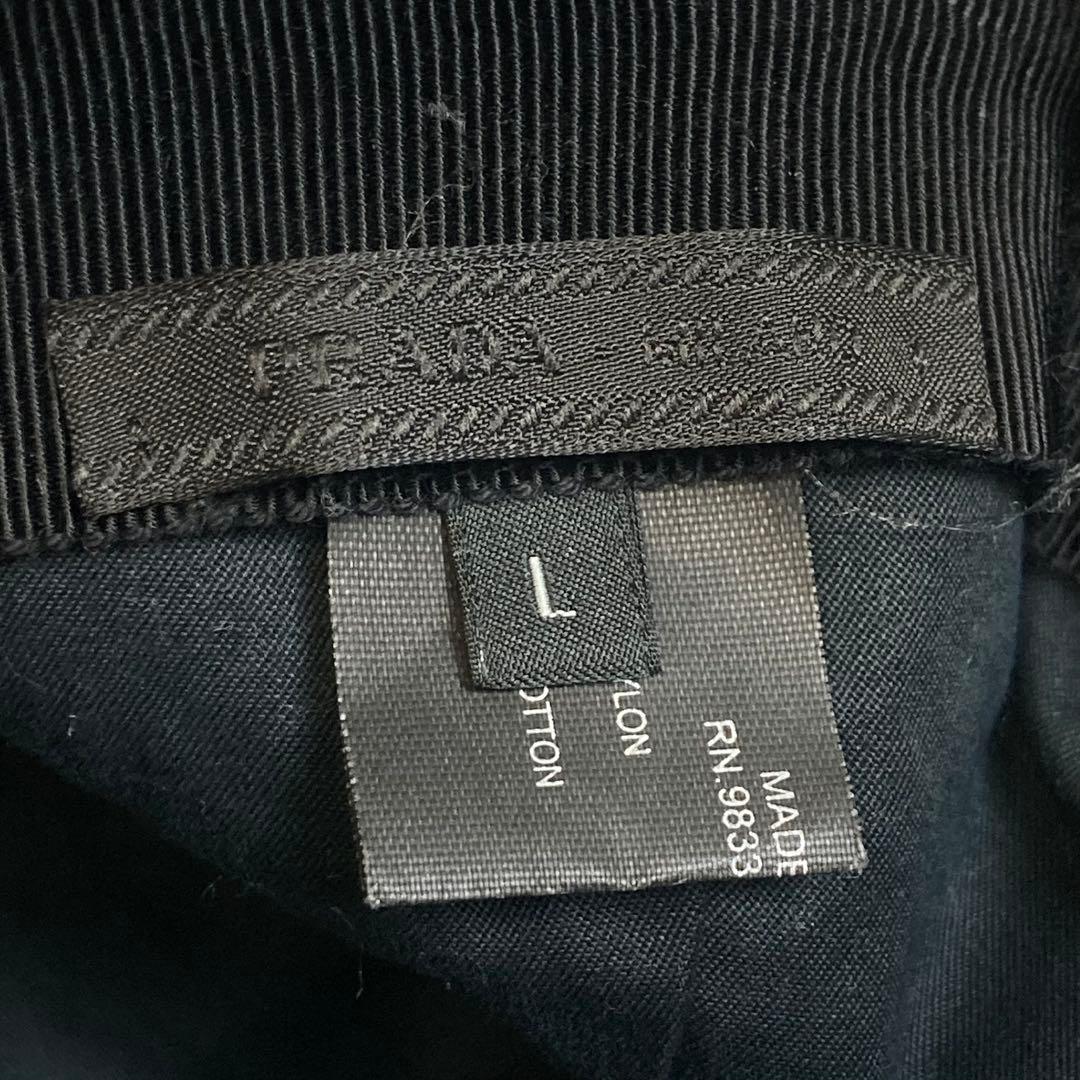 PRADAプラダ　ベースボールキャップ　ブラック　Re-Nylon 三角ロゴ　L