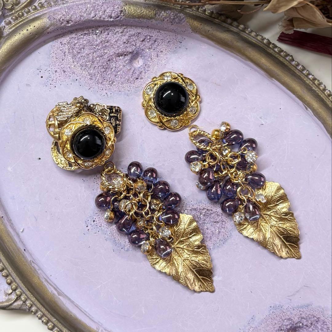 【order‼︎】チェコガラス✨メタリックパープル✖︎ブルーのツートンカラー