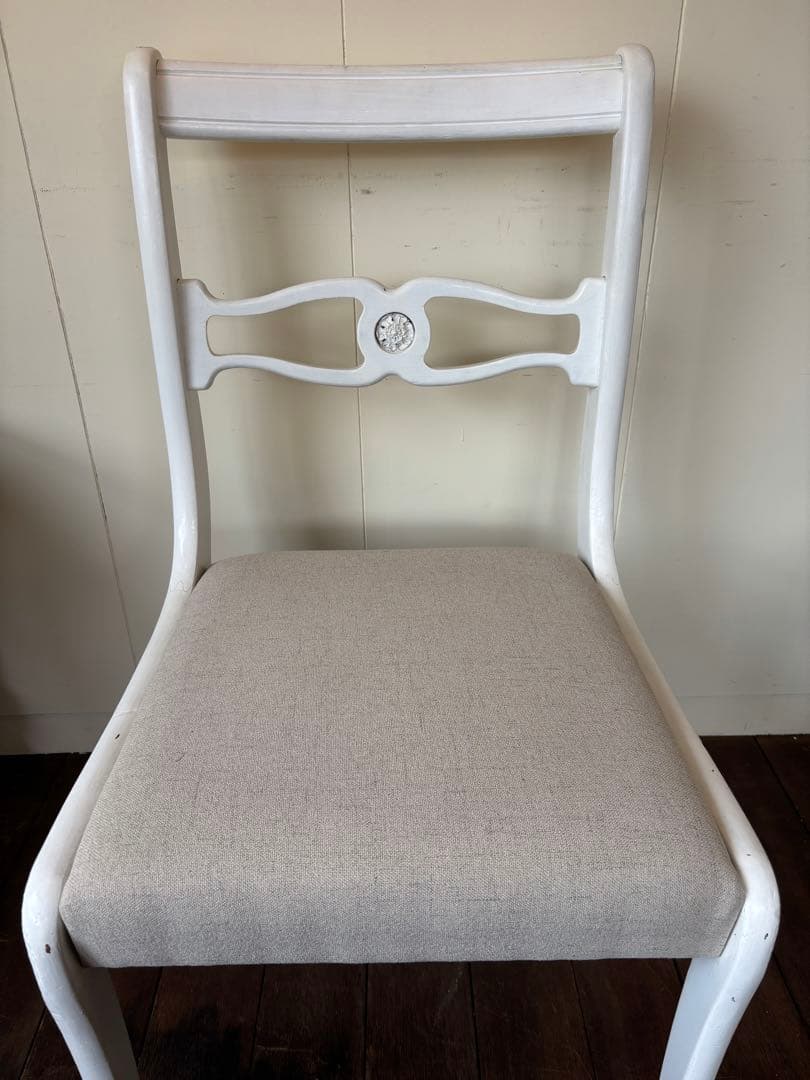 オールドカリモクOLDKARIMOKU ホワイトペイントヴィンテージ椅子チェア