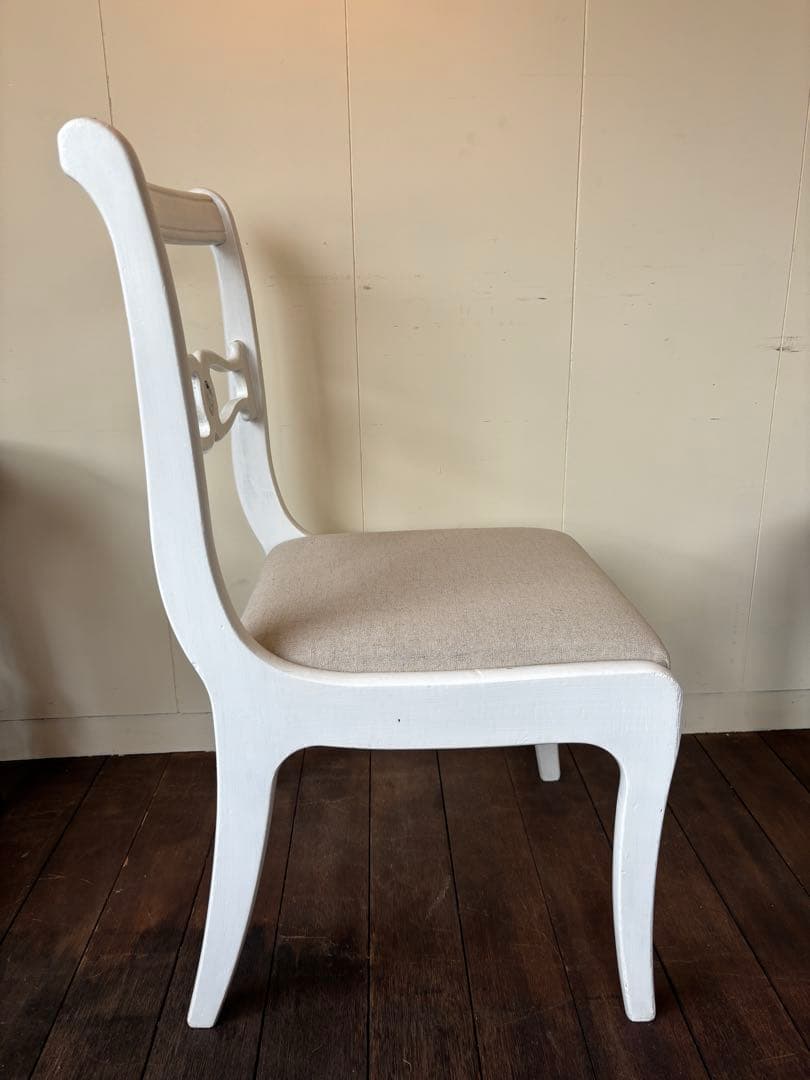 オールドカリモクOLDKARIMOKU ホワイトペイントヴィンテージ椅子チェア