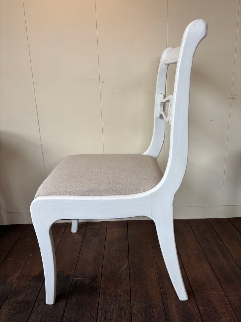 オールドカリモクOLDKARIMOKU ホワイトペイントヴィンテージ椅子チェア