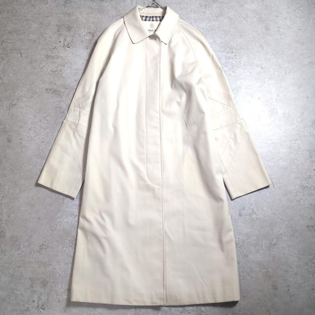 【希少】アクアスキュータム 袖ユニオンジャック ステンカラーコート 裏地チェック