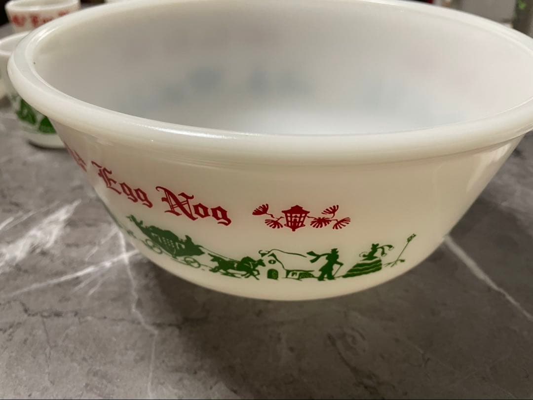 Egg Nog ヘーゼルアトラス マグ ボウルセット　全7点　ヴィンテージ