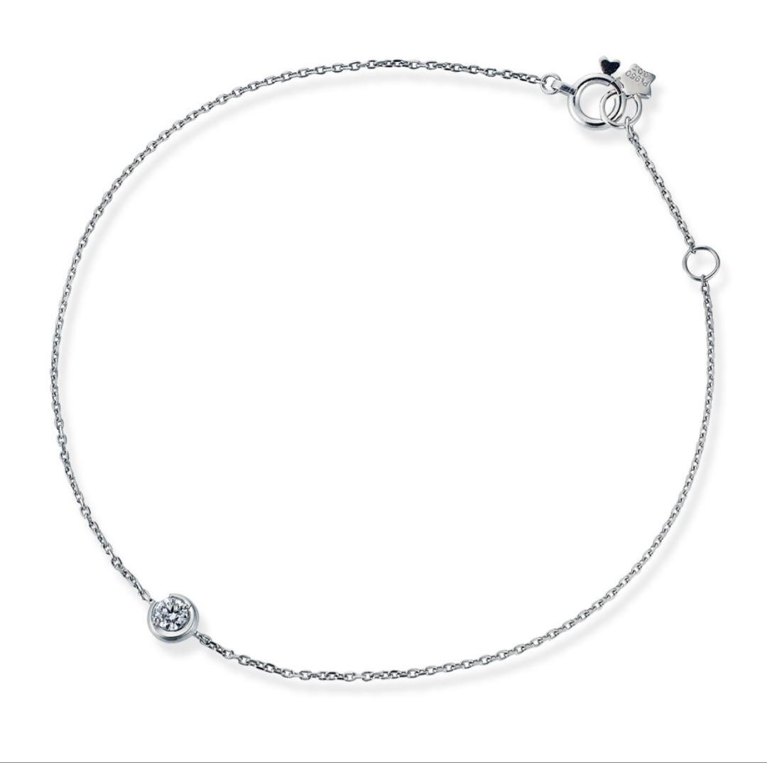 め*る様 【試着程度】スタージュエリー　k18 wg ムーンセッティング　ブレス