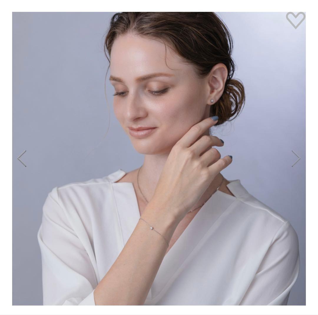 め*る様 【試着程度】スタージュエリー　k18 wg ムーンセッティング　ブレス