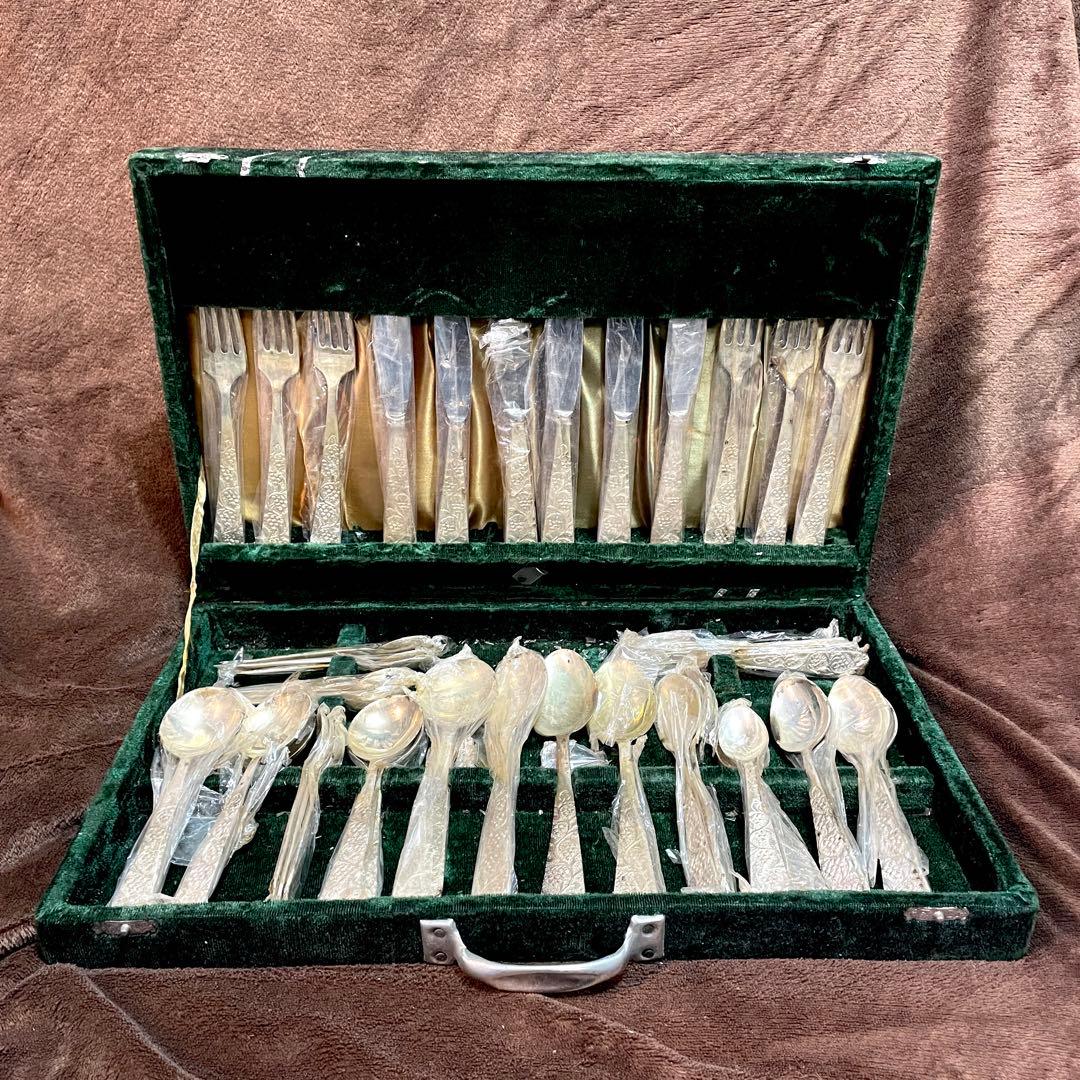 カトラリーセット アンティーク German silver 40点以上