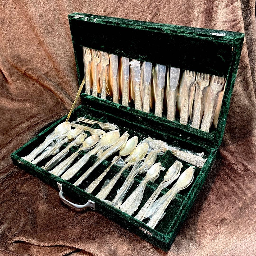 カトラリーセット アンティーク German silver 40点以上