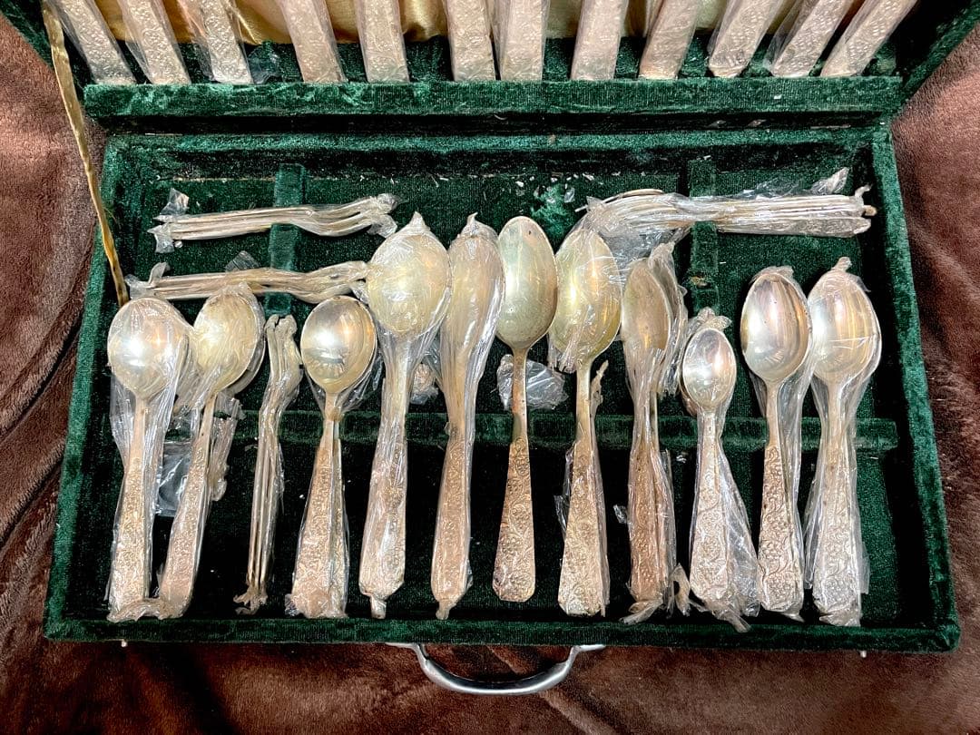 カトラリーセット アンティーク German silver 40点以上