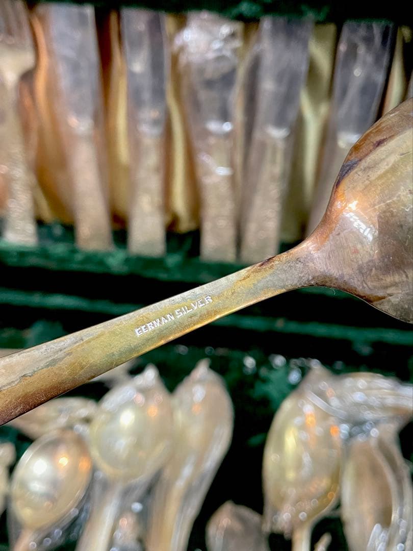 カトラリーセット アンティーク German silver 40点以上