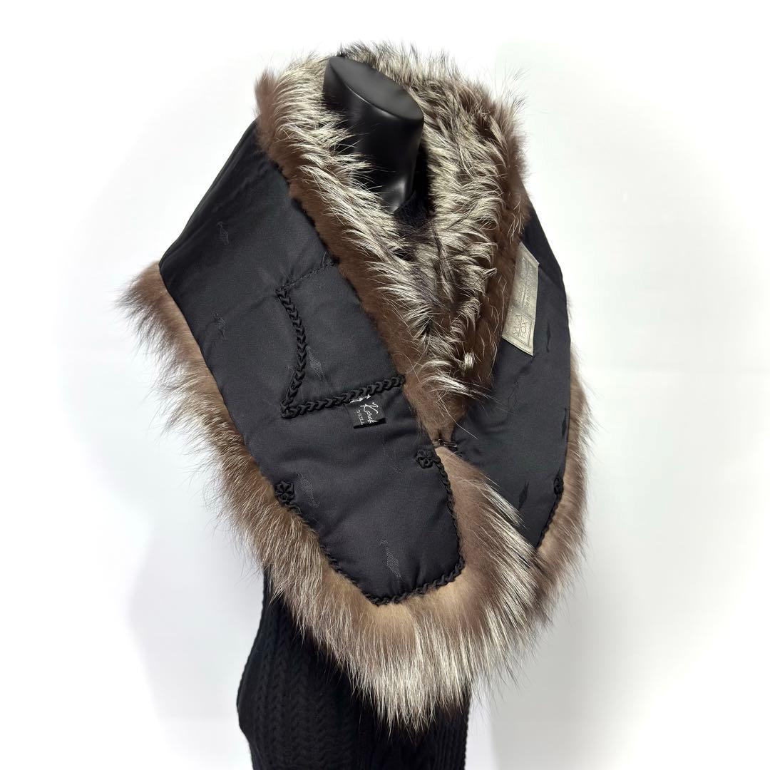 【銀狐】SAGA FOX サガフォックス ショール シルバーフォックス 銀涙品格