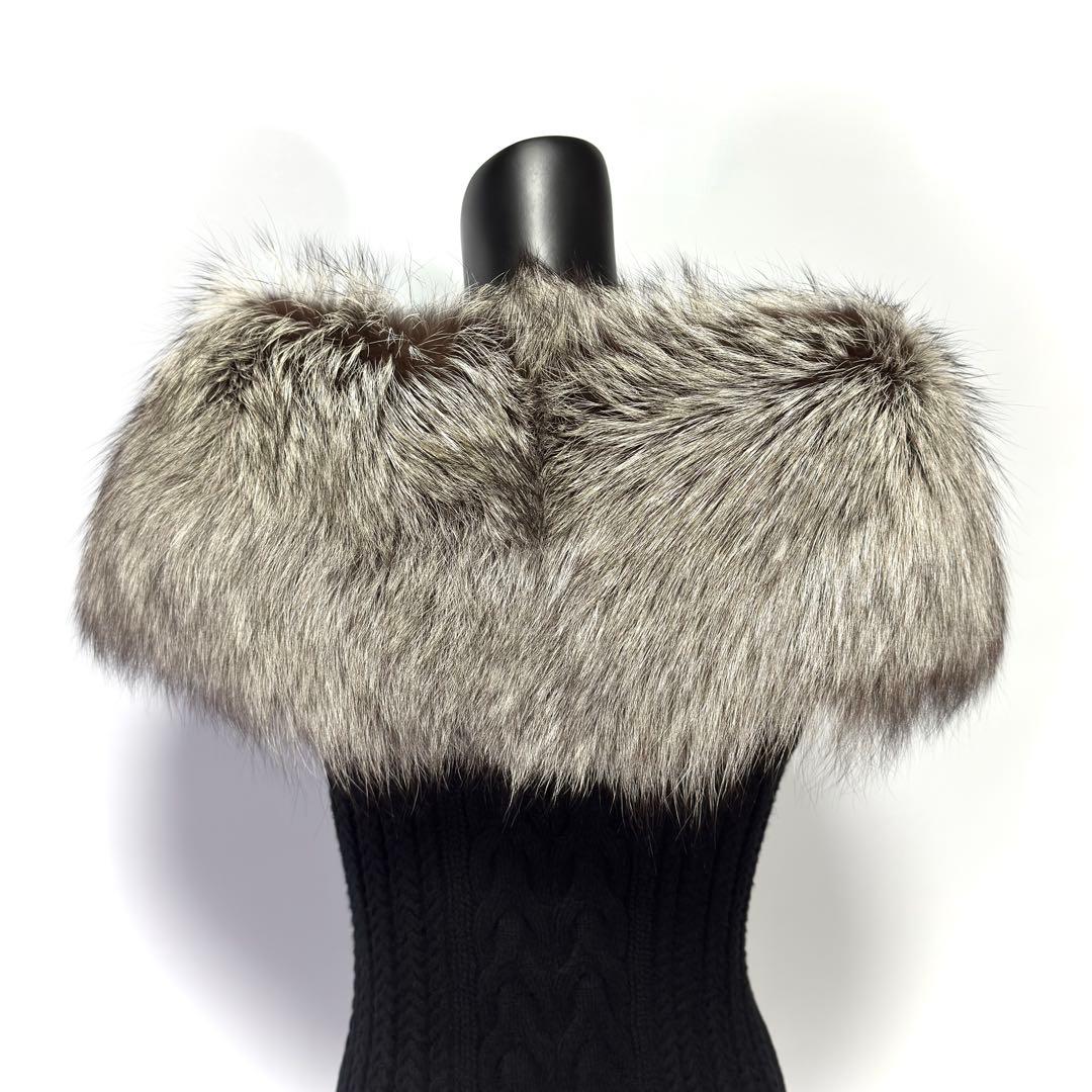 【銀狐】SAGA FOX サガフォックス ショール シルバーフォックス 銀涙品格