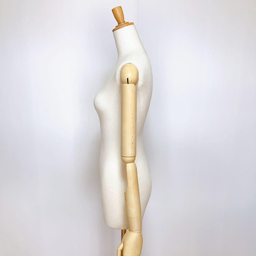 【良品】ReBody 婦人トルソー M 可動腕・指あり キャスター高さ調整