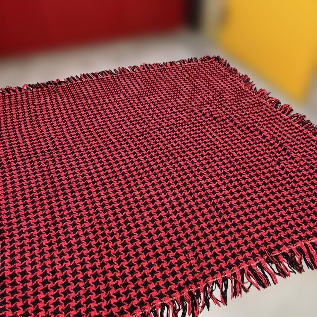 80s 昭和レトロ　アンティーク　アクリル　こたつ上掛　170×170