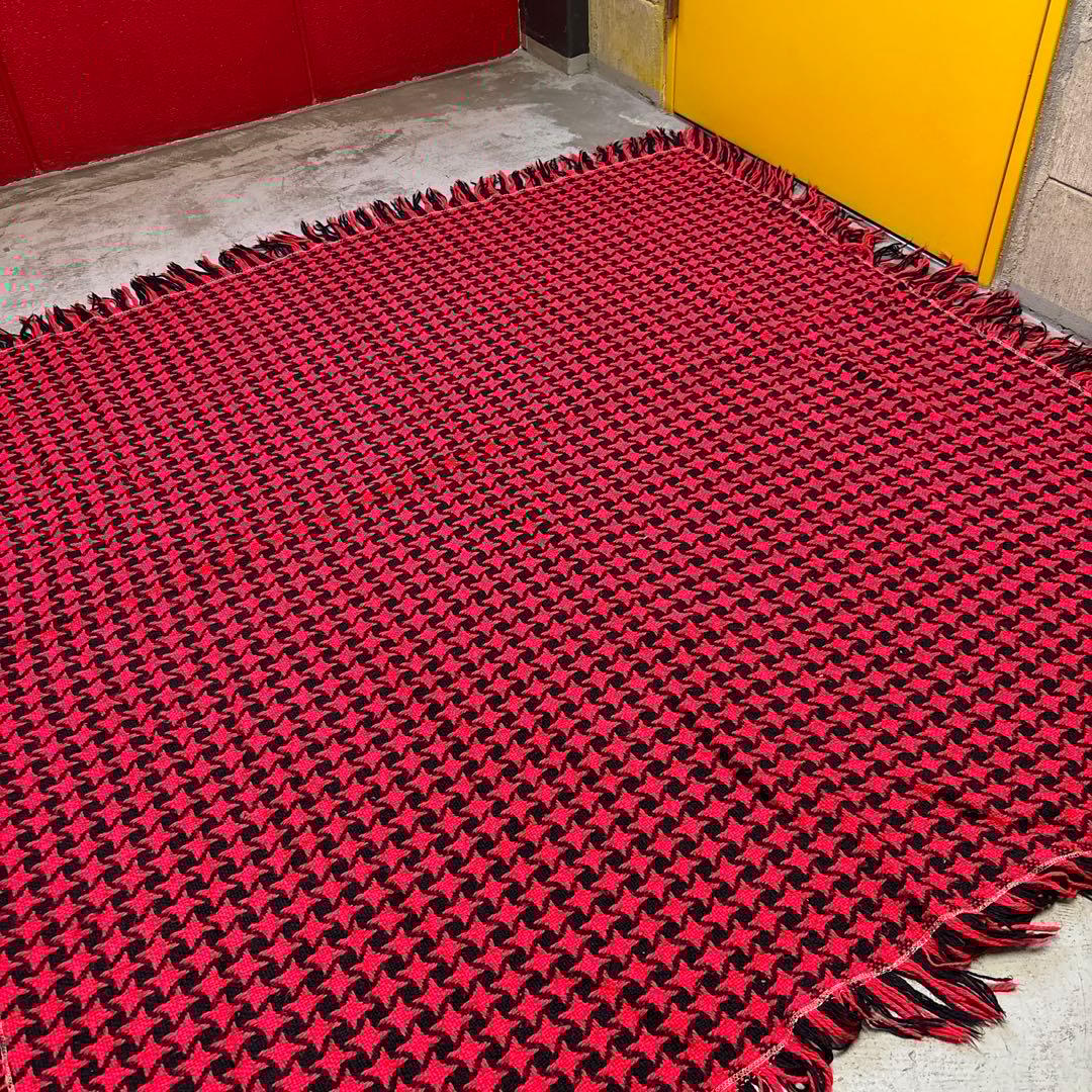 80s 昭和レトロ　アンティーク　アクリル　こたつ上掛　170×170