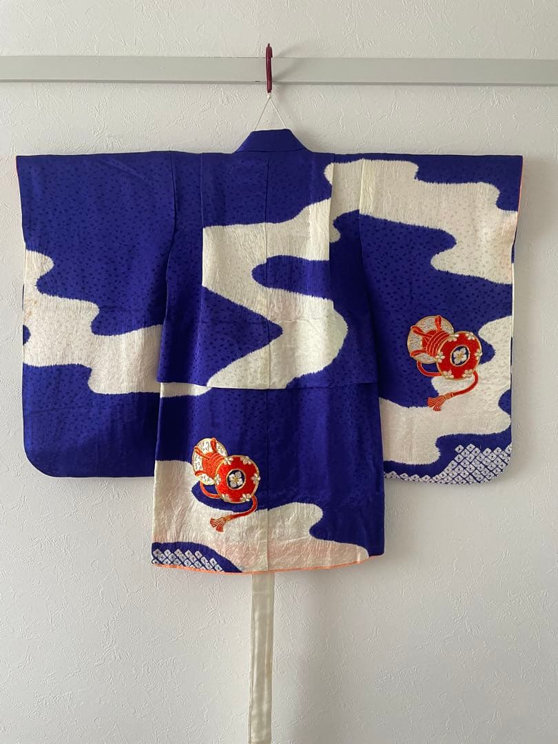 七五三　三歳　難あり　三歳　お着物セット　作り帯コーデ