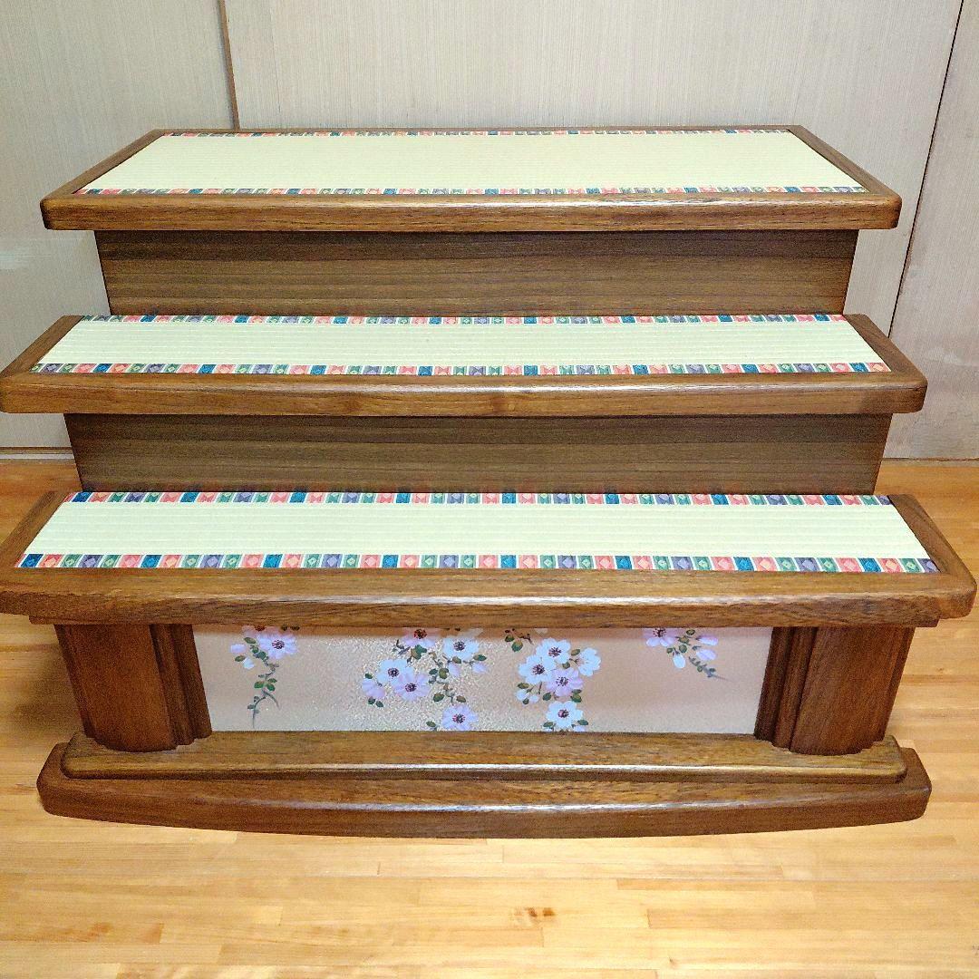 雛人形 三段飾り台 手描桜