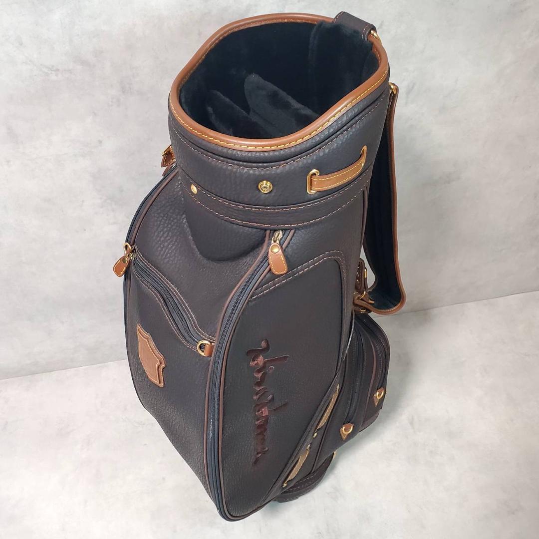美品 HONMA ホンマ 本間 クラシック レザー キャディバッグ ゴルフバッグ