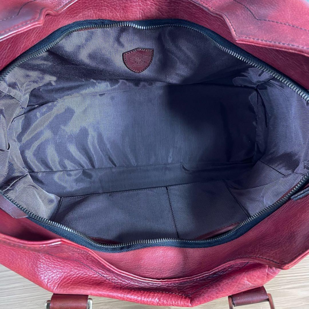 ユハク　アース　アルティザン　トートバッグ　レザー　レッド