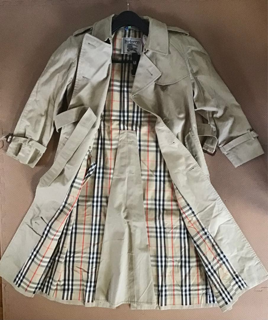 〈ビンテージ〉Burberrys トレンチコート ベージュ・チェック柄裏地