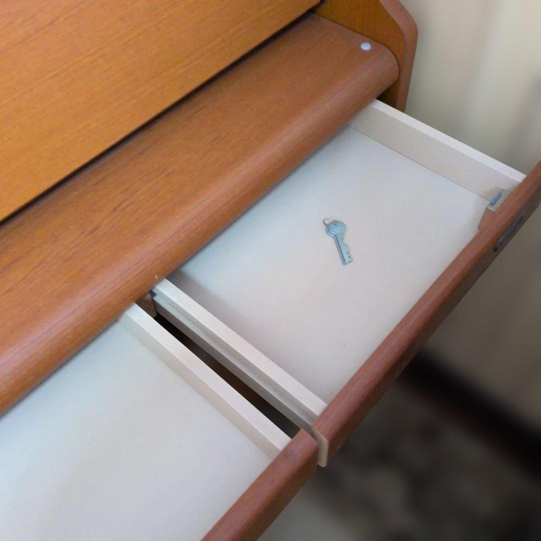 ①　木製デスクチェアセット　机　椅子　折りたたみ　バタフライ　スタディデスク