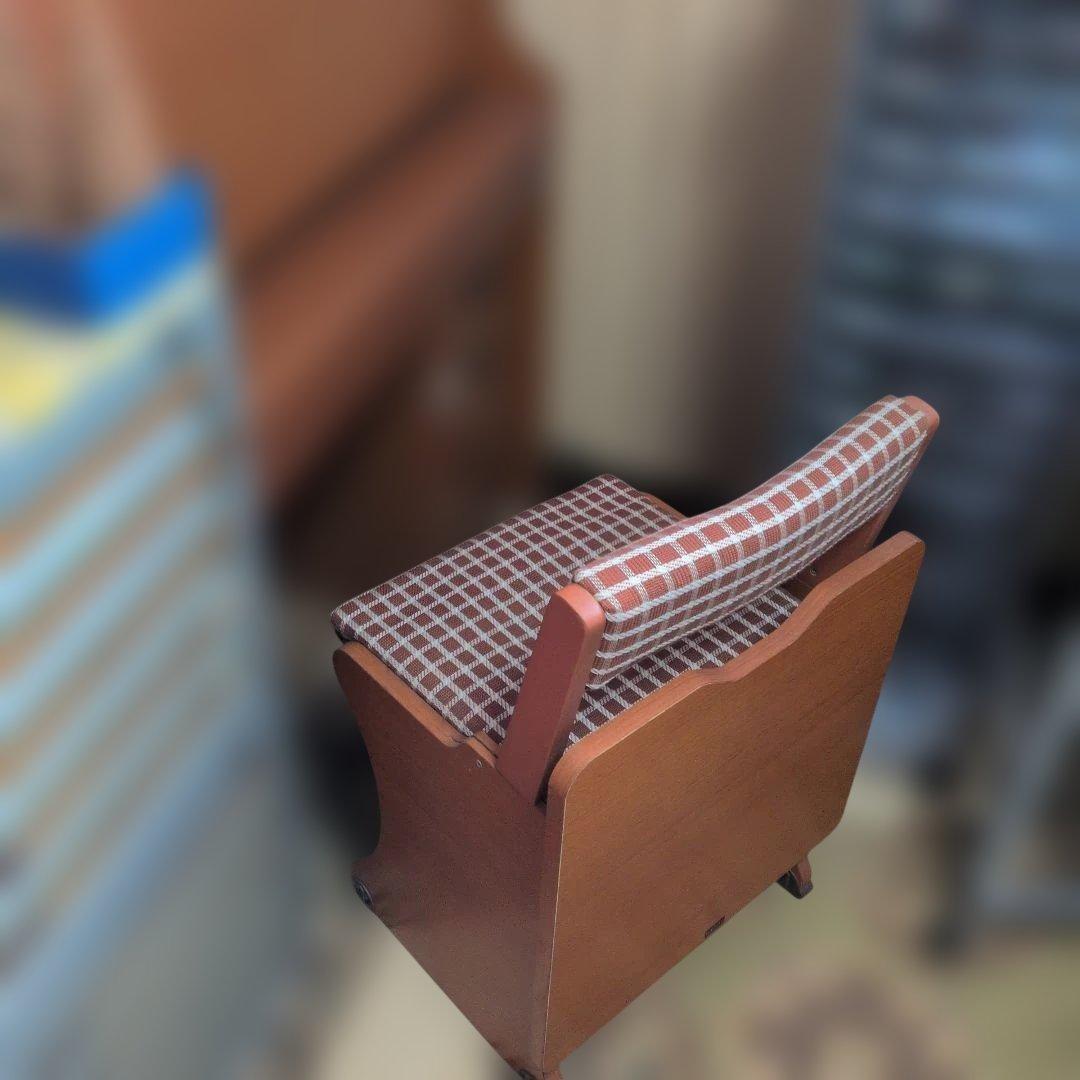 ①　木製デスクチェアセット　机　椅子　折りたたみ　バタフライ　スタディデスク