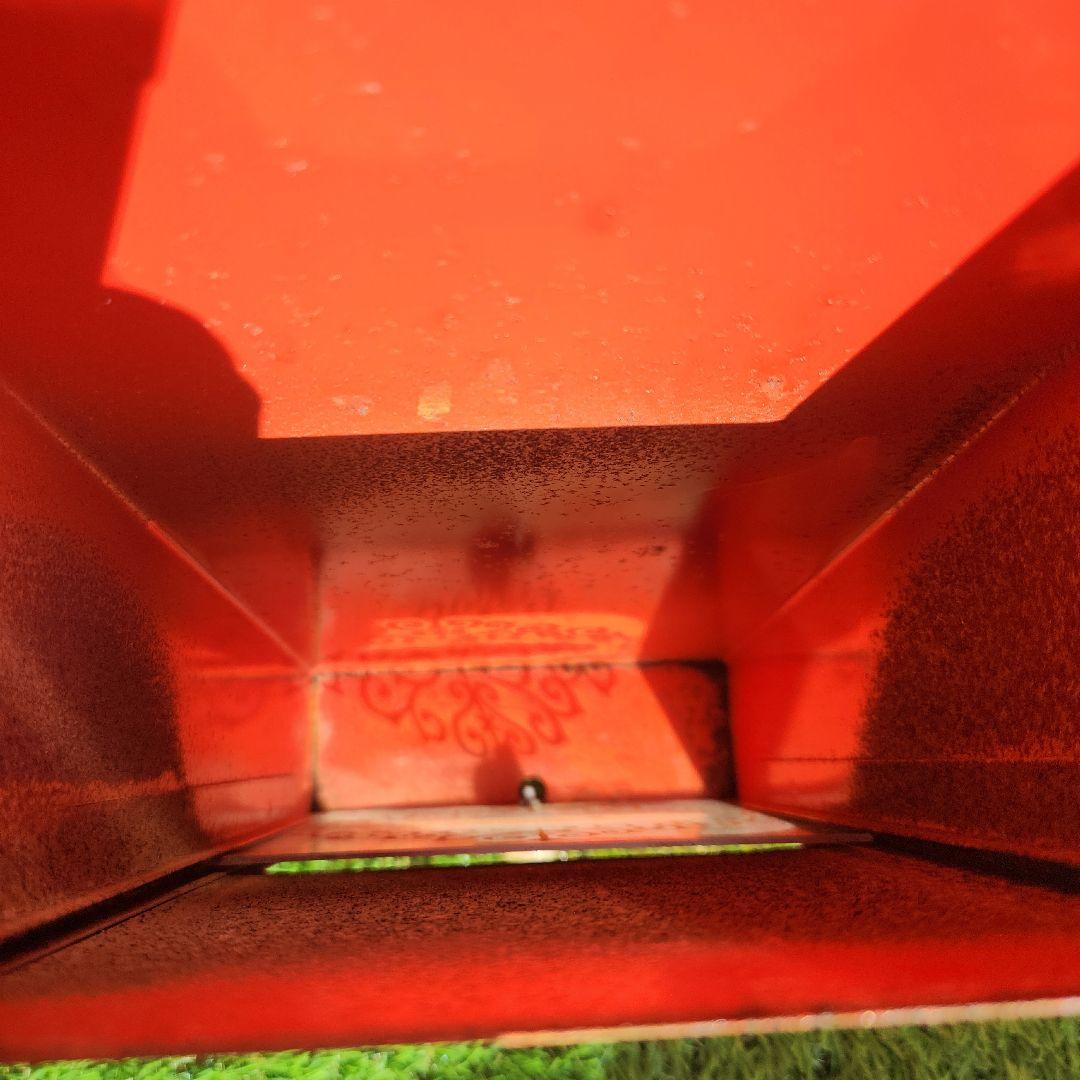 当時物　昭和レトロ　郵便受け　ポスト赤 サビ ジャンクガーデン