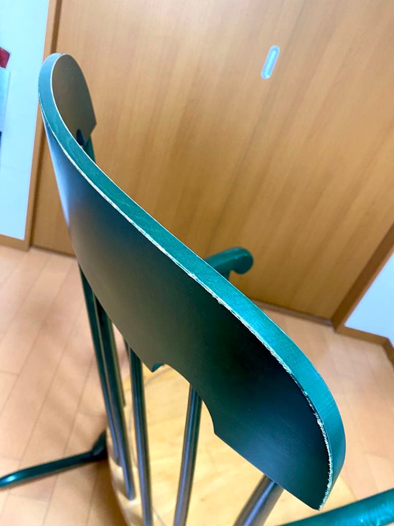 飛騨産業　ロッキングチェア　グリーン　ナチュラル　希少カラー　塗装はがれ傷あり