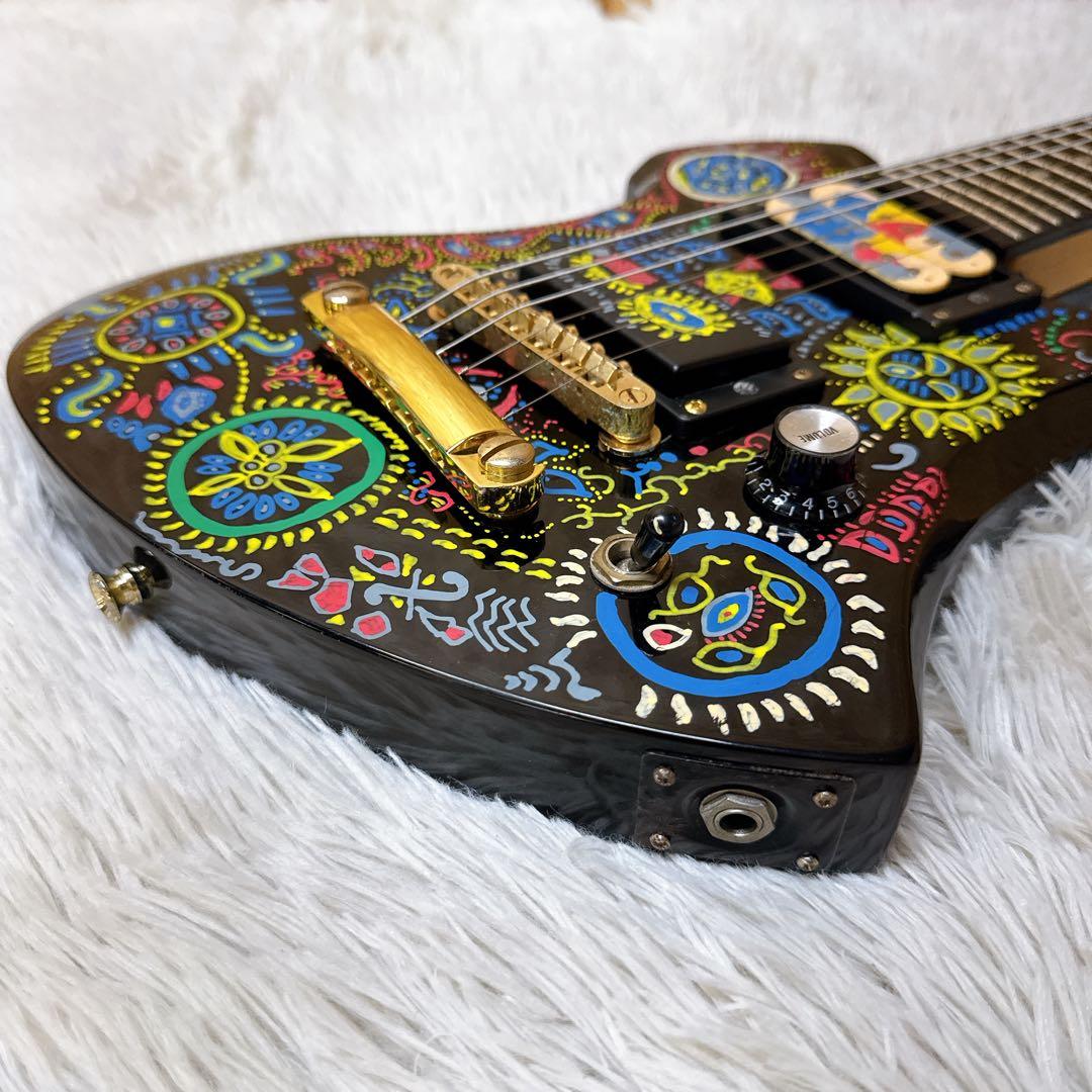 ミニモッキンバードタイプ ペイント ブランド不明 ミニギター 子供