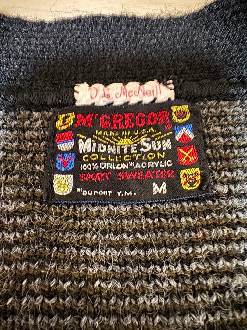 60s McGregor Midnite Sun アーガイル カーディガン