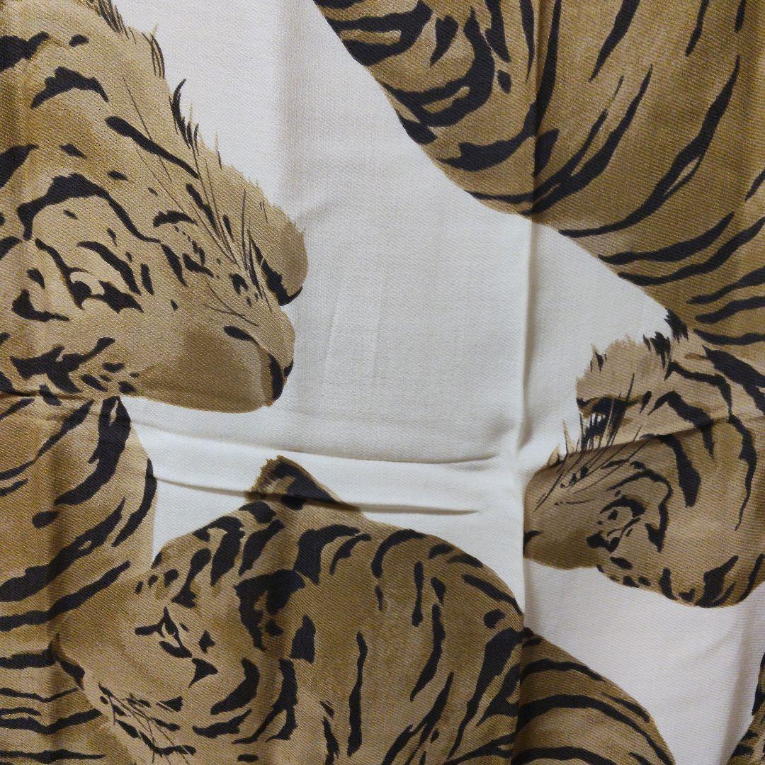 OLD イヴサンローラン ストール 大判 レオパード 虎 トラ タイガー ウール