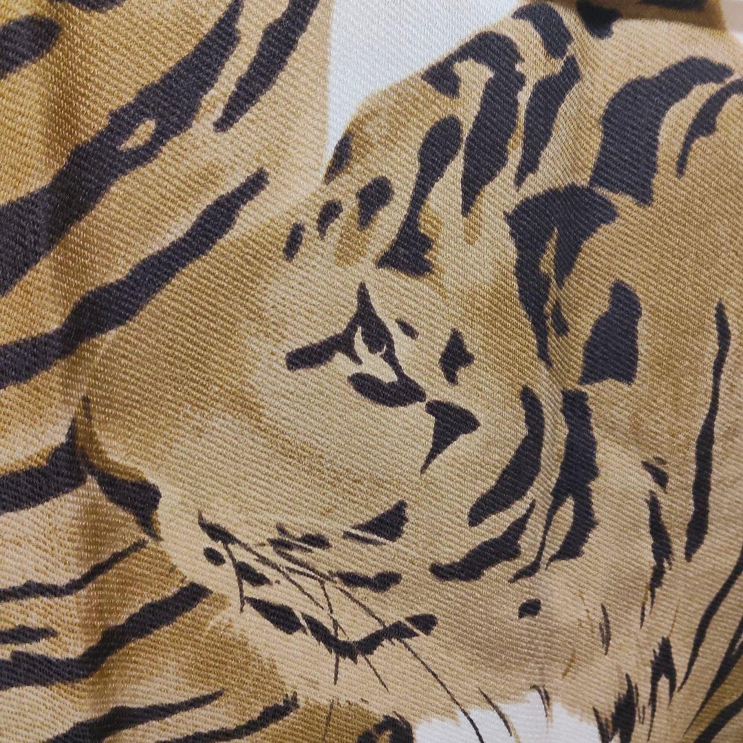 OLD イヴサンローラン ストール 大判 レオパード 虎 トラ タイガー ウール