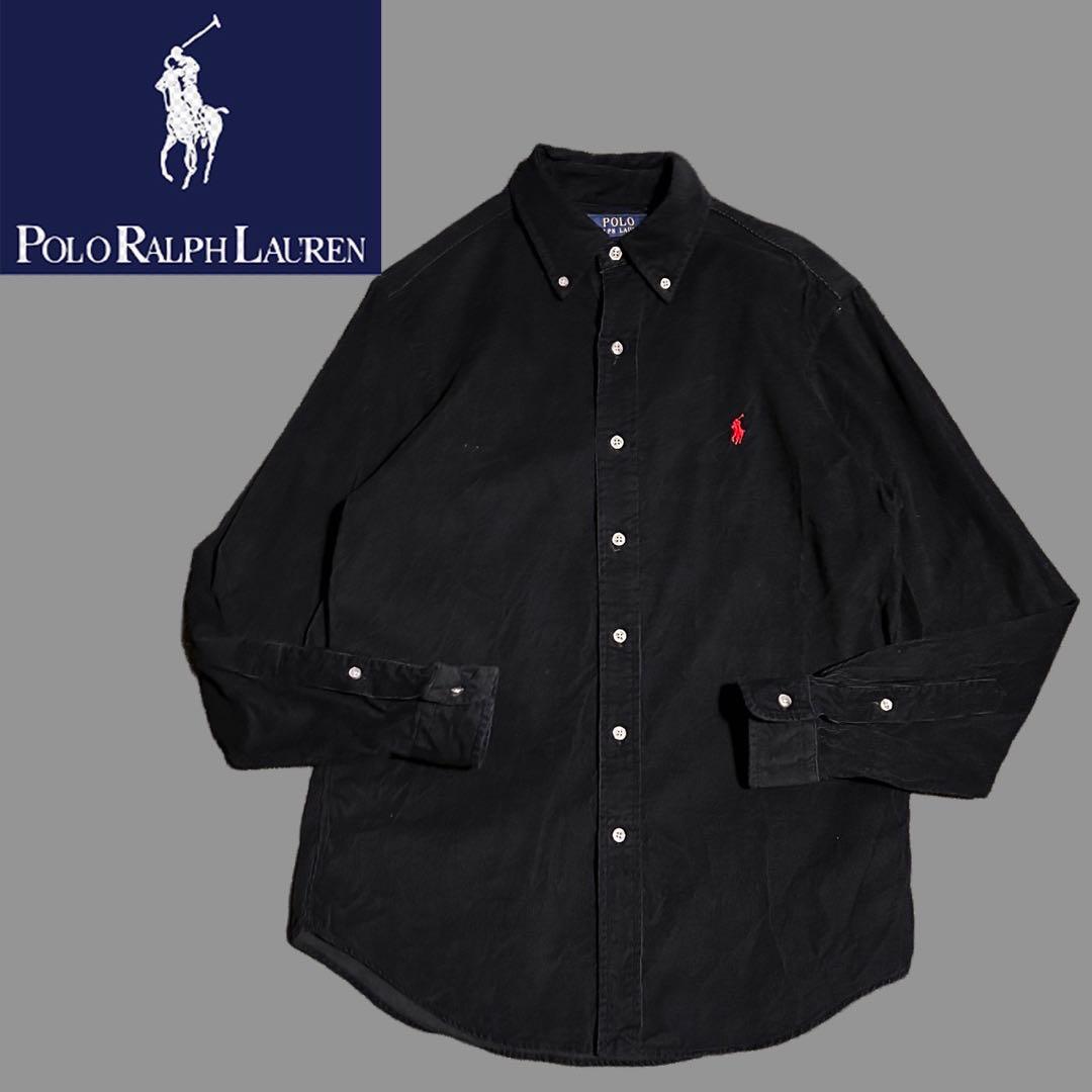 ★美品 Ralph Lauren ポロ ラルフローレン コーデュロイ シャツ 黒