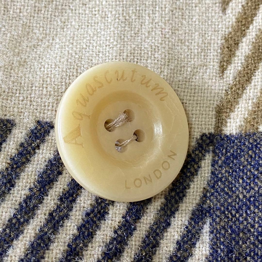 Aquascutum アクアスキュータム ウール トレンチコート チェック 7F