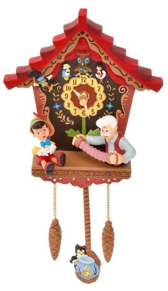 ディズニー　ピノキオ　80周年アニバーサリーグッズ　掛け時計