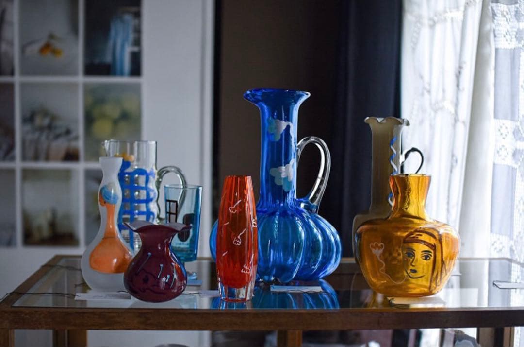 エイカヨシナリ 中村桃子 ヴィンテージ フラワーベース フェルメール