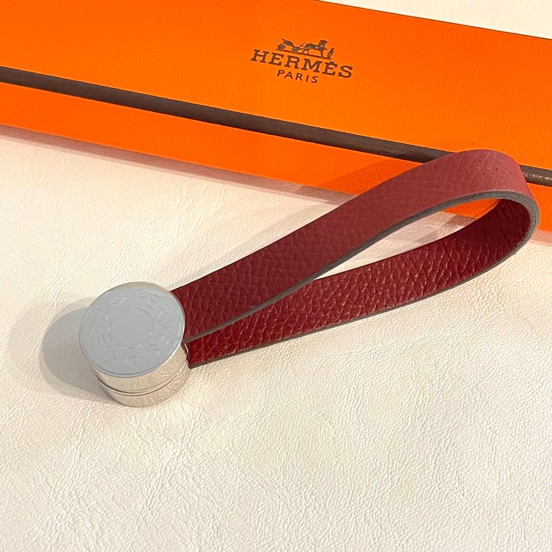 極美品　エルメス　グローブホルダー　セリエ　ブラウン　手袋　小物　レザー　革