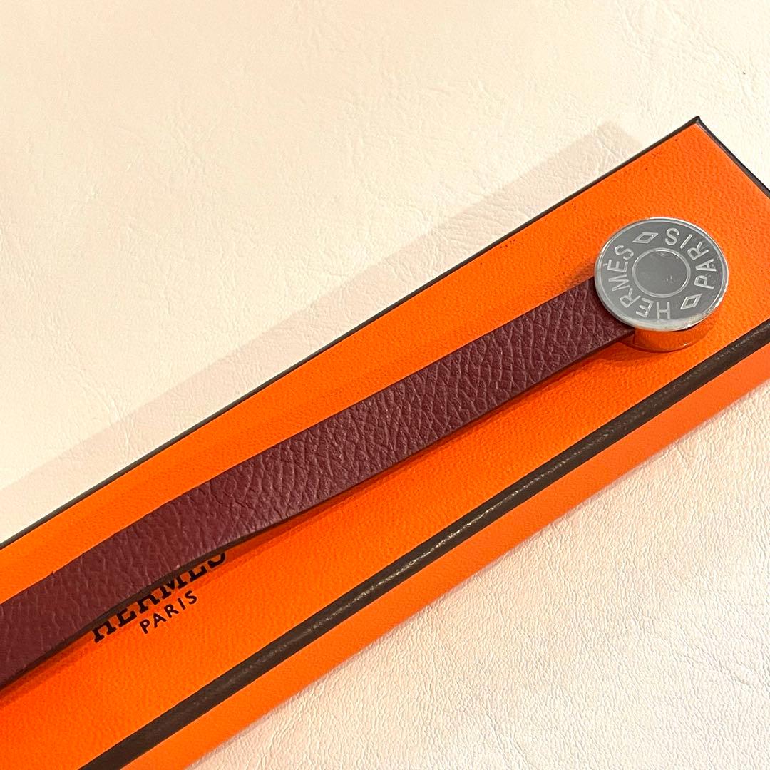 極美品　エルメス　グローブホルダー　セリエ　ブラウン　手袋　小物　レザー　革