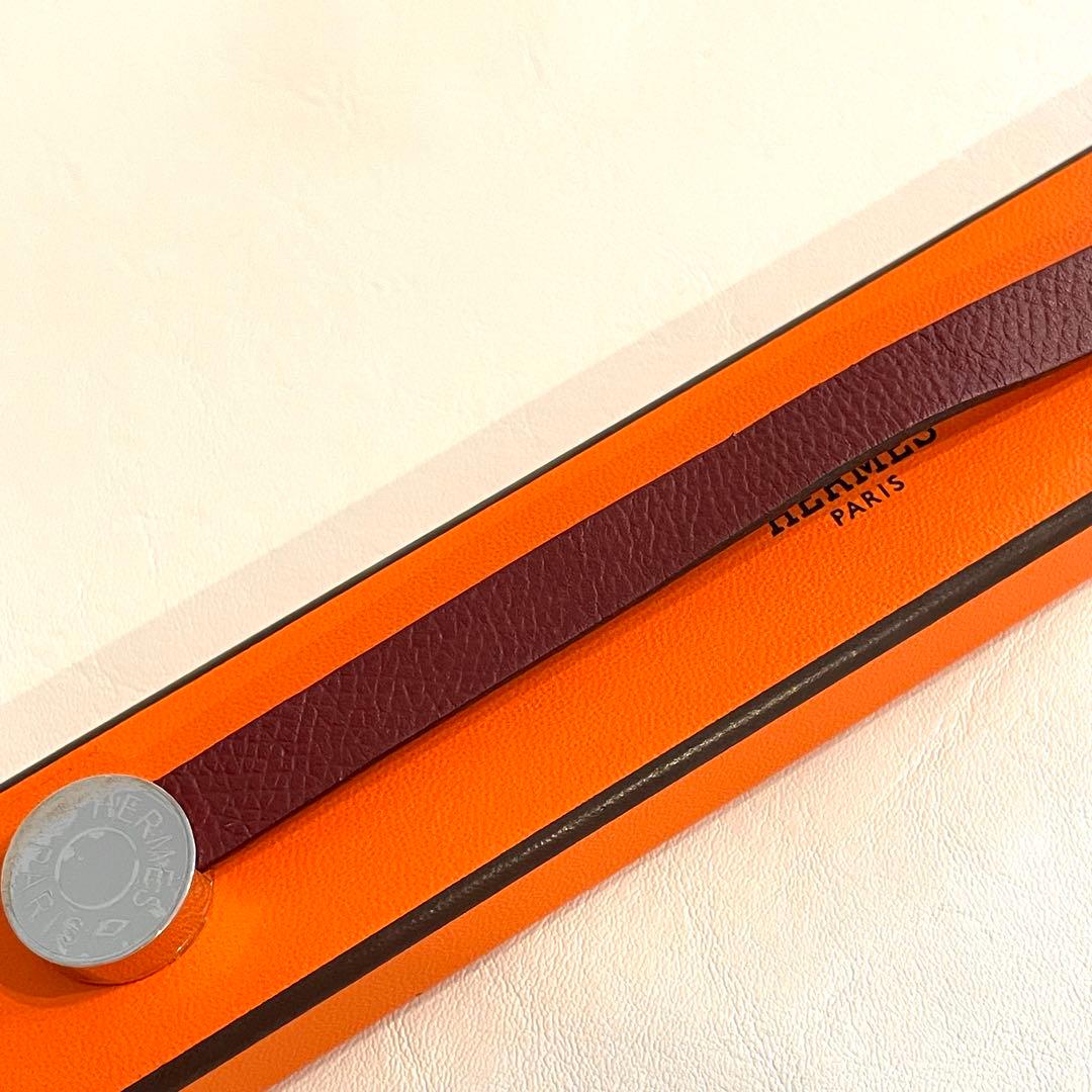 極美品　エルメス　グローブホルダー　セリエ　ブラウン　手袋　小物　レザー　革