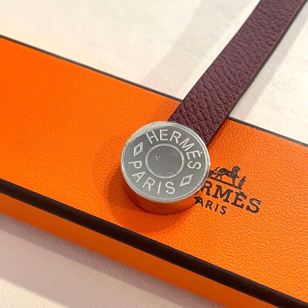 極美品　エルメス　グローブホルダー　セリエ　ブラウン　手袋　小物　レザー　革