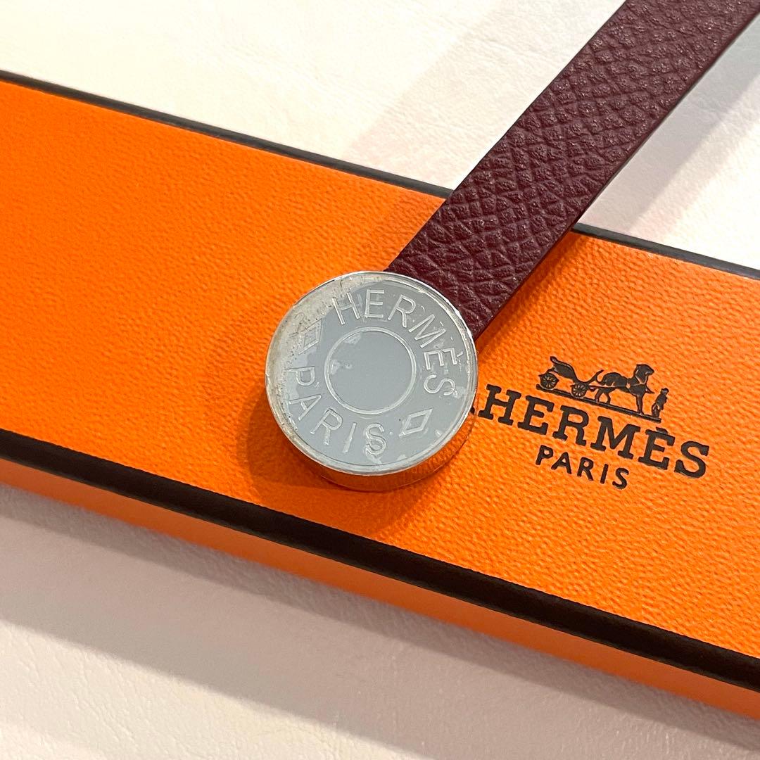 極美品　エルメス　グローブホルダー　セリエ　ブラウン　手袋　小物　レザー　革