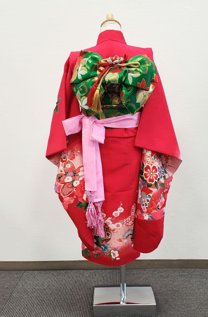七五三　7歳　120cm　ポリエステル　つくり帯