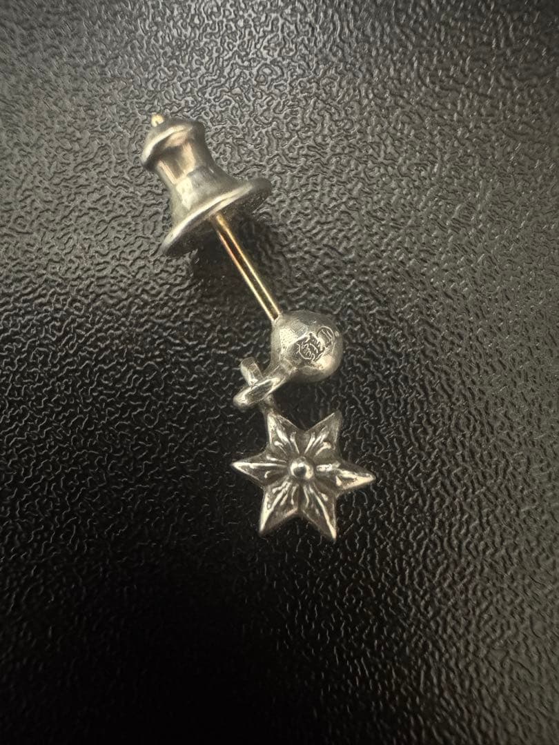 クロムハーツ　タイニースターワンドロップ ピアス　インボイス付き