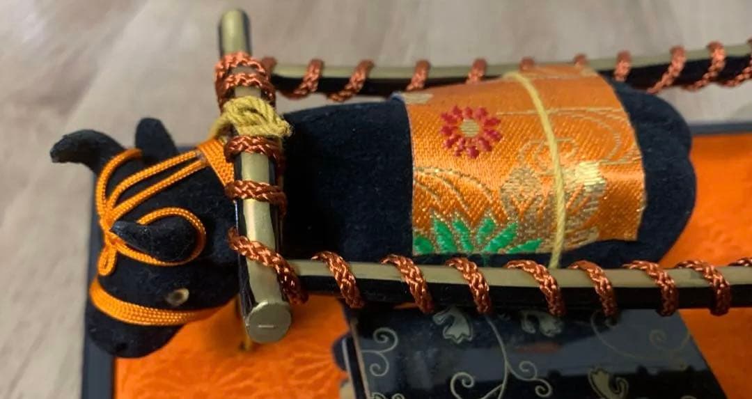 まこちゃん　４０号　お雛様道具セット　古代八重菊蒔絵　京風御所車