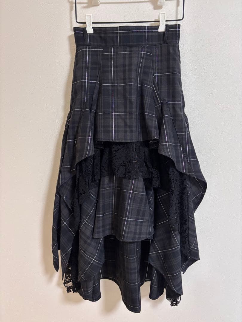 ハレ　HARE タータンチェック　ティアードスカート