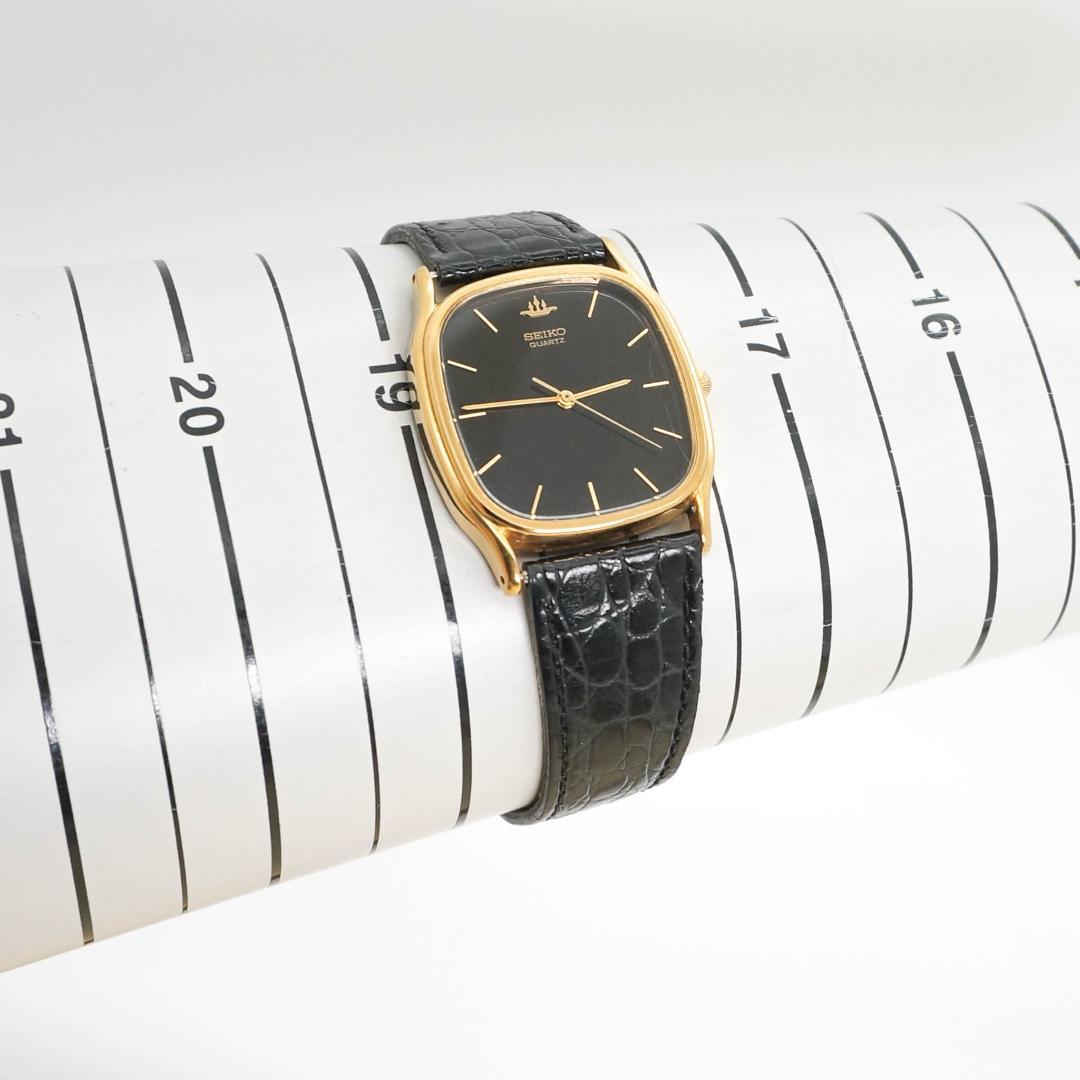 稼働 SEIKO 腕時計 ヴィンテージ 80年代 ブラック メンズ 2879
