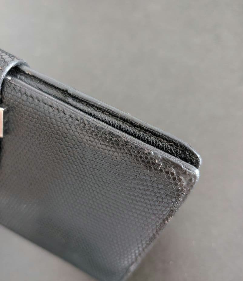 HERMES エルメス 長財布 ベアン リザード